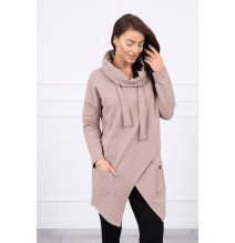 Tunic with envelope front oversize MI0017 beige