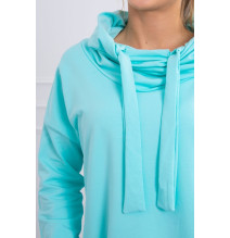 Dámska tunika s prekladanou prednou časťou oversize MI0017 mätová