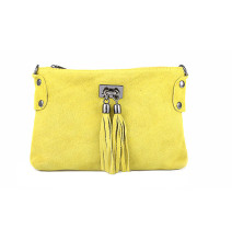 Genuine Leather Handbag 812 yellow