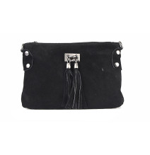 Borsa a mano in vera pelle 812 nero
