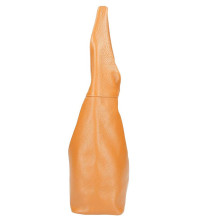 Oranžová kožená kabelka na rameno 590