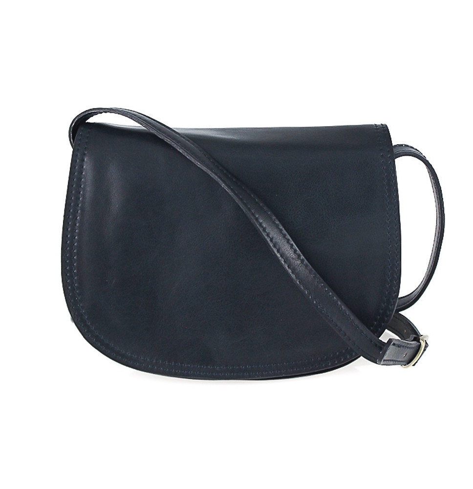 Genuine Leather Shoulder Bag 675 blue