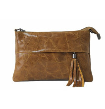 Kožená kabelka 1423A koňaková