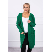 Maglione da donna con cappuccio e tasche MI2019-24 verde chiaro