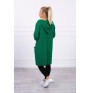 Women's sweater with hood and pockets MI2019-24 light green