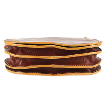 Kožená kabelka na rameno 675 čierna