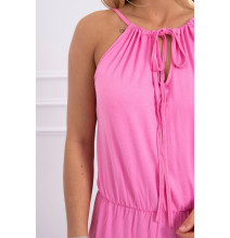 Dlouhé šaty s rozparkem MI8893 světle růžové