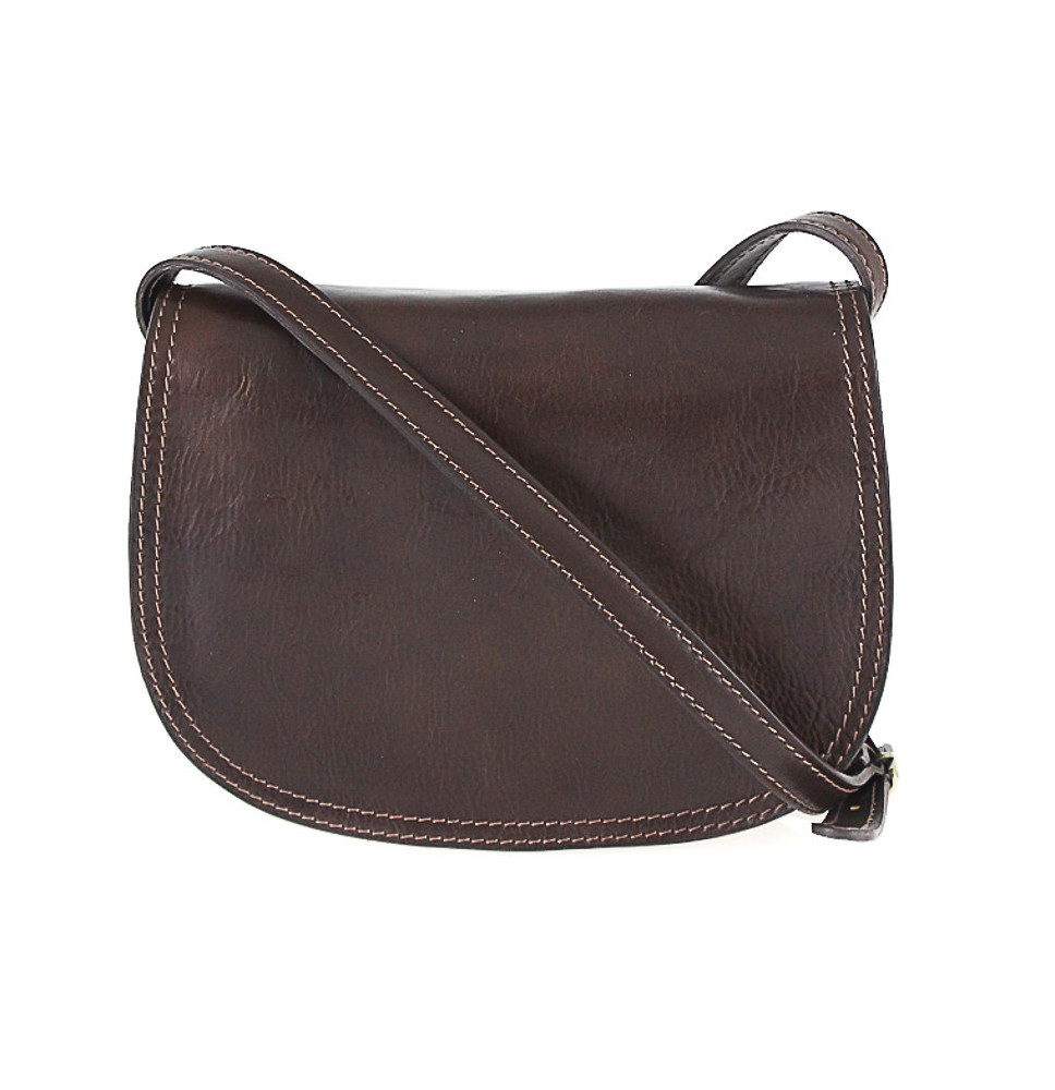 Schultertasche aus EchtLeder 675 dunkel braun