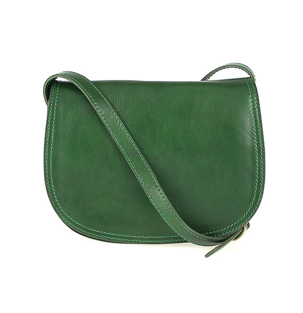 Kožená kabelka na rameno 675 zelená Zelená