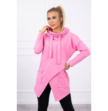 Tunic with envelope front oversize MI0017 light pink