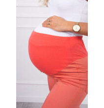 Těhotenské kalhoty MI3672 meruňkové