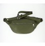 Woman Leather Waist Bag 536 military green Made in Italy