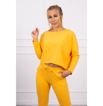Women's set with oversize blouse MI9091 mustard