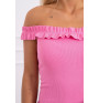 Of the shouldrer dress with frills MI9097 light pink