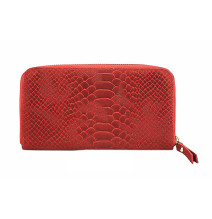 Portafoglio di vera pelle 595 rosso Made in Italy