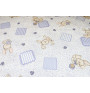 Cotton fabric Bunny blue, h. 290 cm