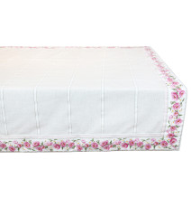 Cotton tablecloth pink flowers 90x90 cm