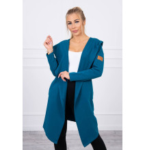 Dámsky kardigán s kapucňou MI9077 morský