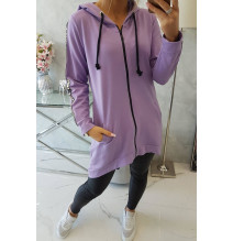 Women's sweatshirt with zipper at the back MI8997 dark purple