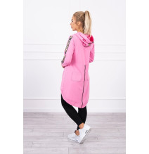 Felpa da donna con cerniera sul retro MI8997 rosa chiaro