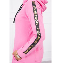 Women's sweatshirt with zipper at the back MI8997 light pink