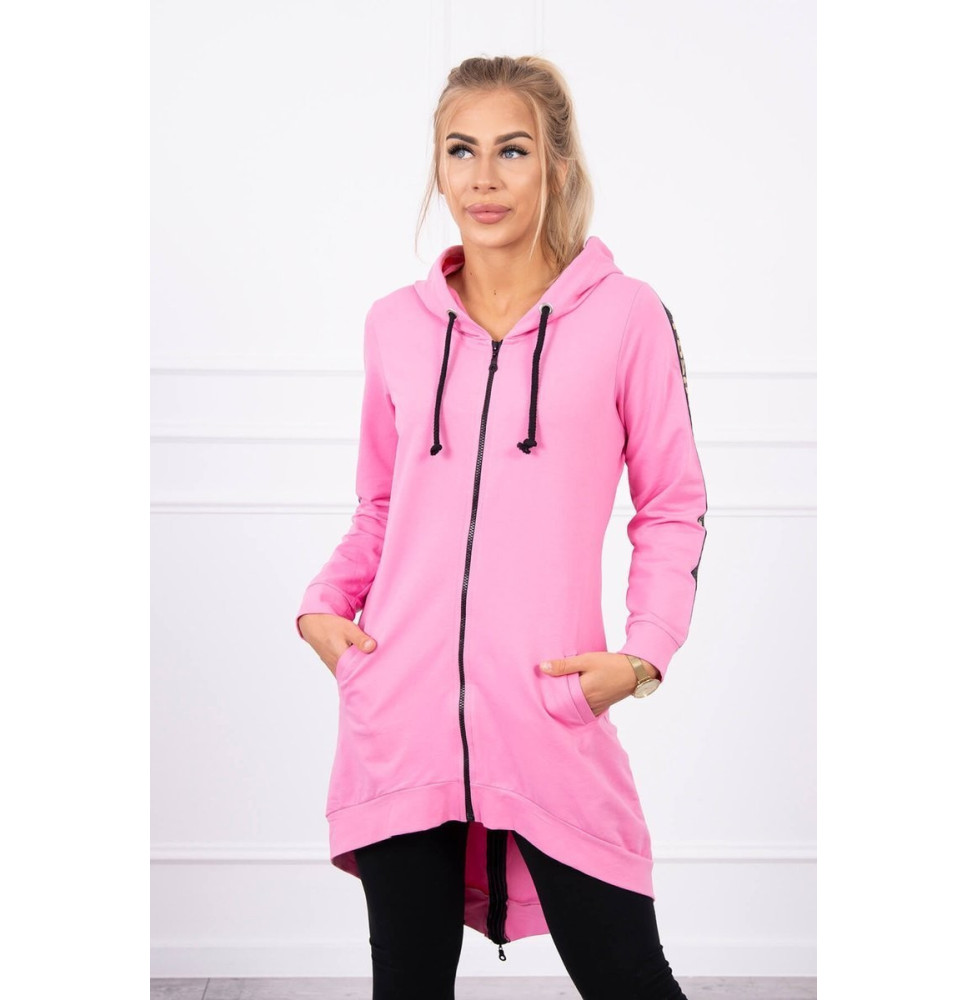 Women's sweatshirt with zipper at the back MI8997 light pink