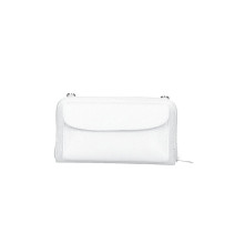 Leather wallet with mobile phone case white
