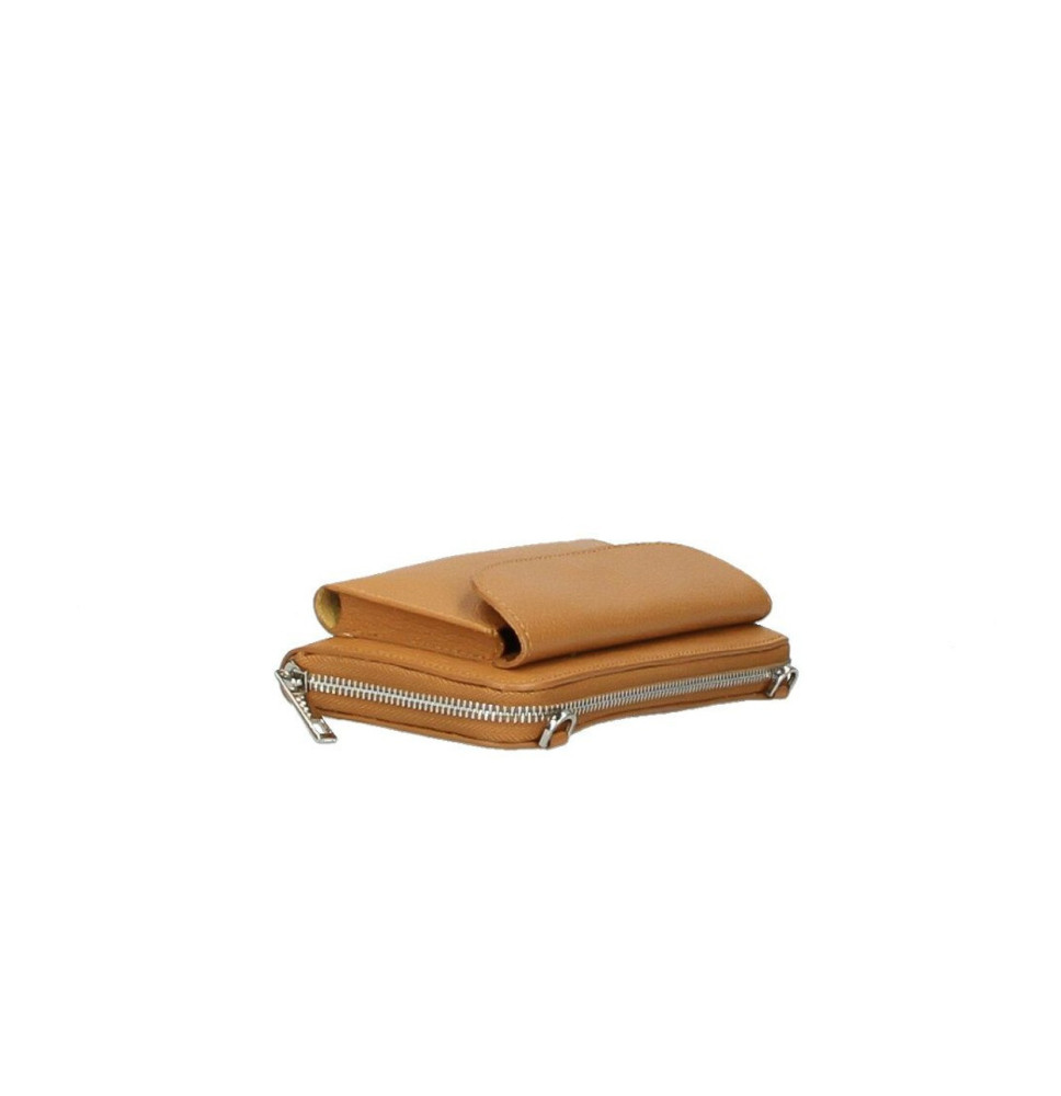 Kožená peňaženka s púzdrom na mobil fuchsia Fuchsia