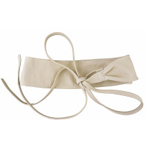 Dámský kožený pásek na šněrování 839 béžový