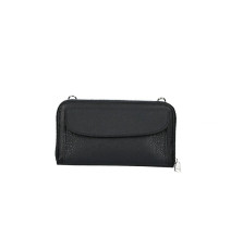Leather wallet with mobile phone case black