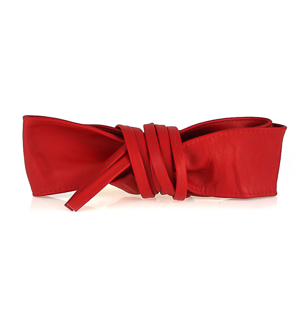 Genuine Leather sash belt 839 red