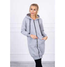Women's insulated hooded sweatshirt MI9302 gray