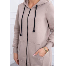 Women's insulated hooded sweatshirt MI9302 beige