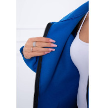 Insulated sweatshirt with longer back MI68652 bluette