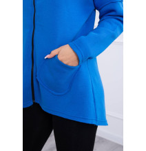 Insulated sweatshirt with longer back MI68652 bluette