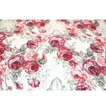 Pamut szövet Flanel Pink rózsák, h. 145 cm