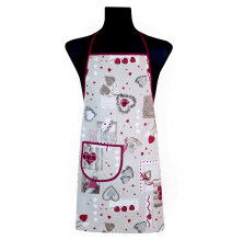 Kitchen apron red hearts Made in Italy