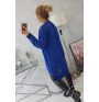 Women's sweater with geometric pattern MI2020-4 bluette