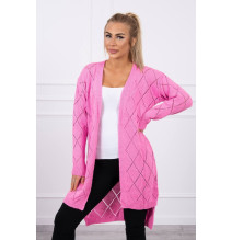 Women's sweater with geometric pattern MI2020-4 light pink