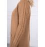 Modischen langen Pullover mit Taschen MI2020-3 camel