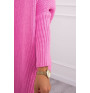 Dámsky sveter s rukávmi typ netopiera MI2019-13 svetloružový