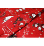 Fabric cotton Santa Claus red, h. 140 cm