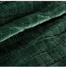 Microfiber blanket with 3D effect Cindy2 dark green