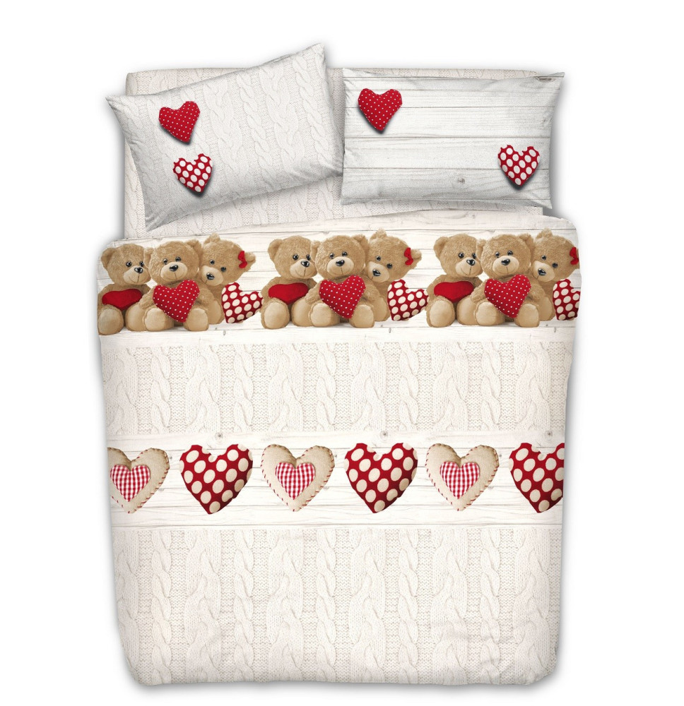 Duvet Covers MIG002ME Teddy Bear red Made in Italy