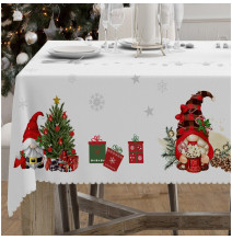 Vianočný obrus na stôl Škriatkovia 6