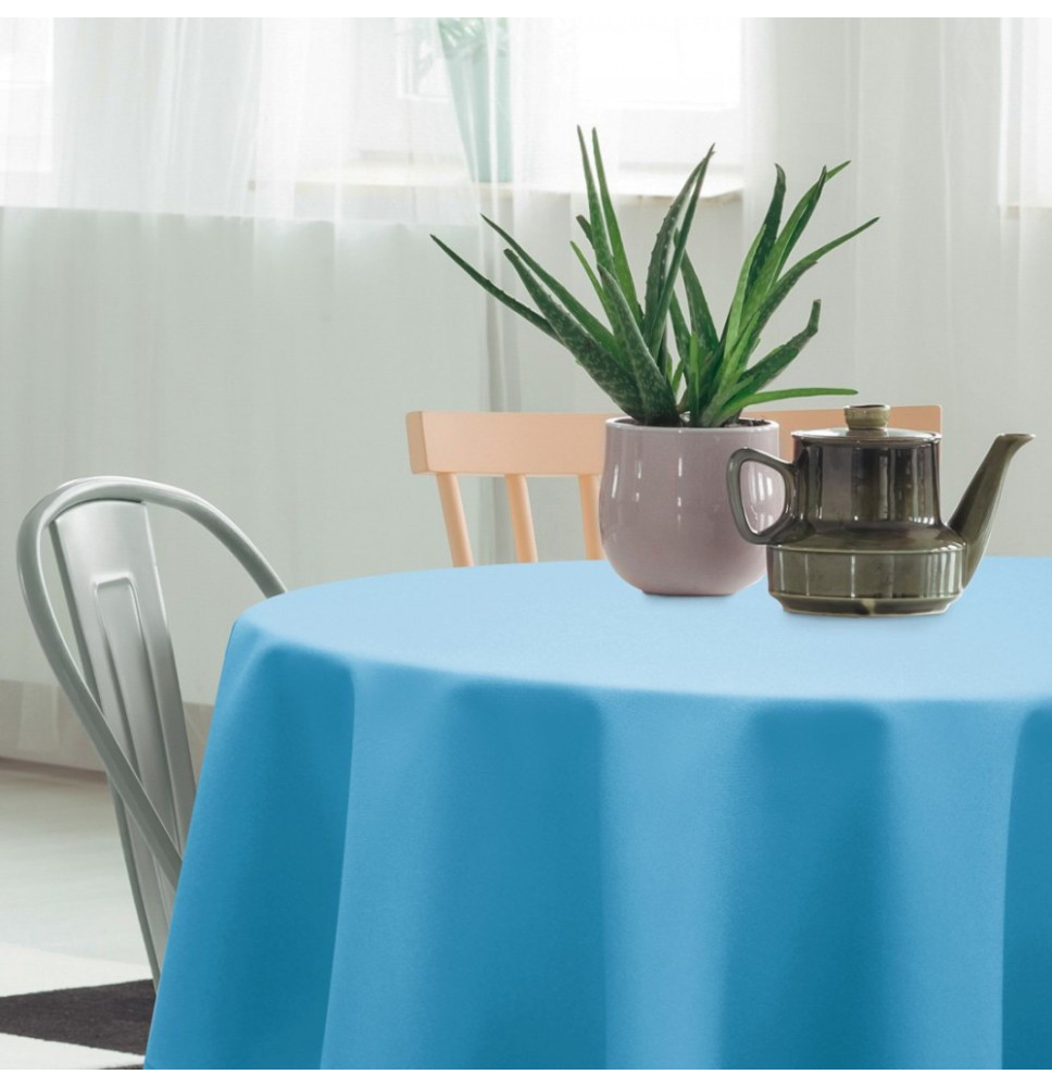 Round tablecloth Standard Ø 140 cm azure blue