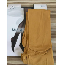 Okrové punčochové kalhoty s mikrovláknem 50 DEN