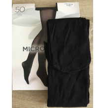 Čierne pančuchové nohavice s mikrovláknom 50 DEN