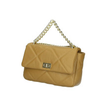 Woman Leather Handbag 677 Made in Italy mustard