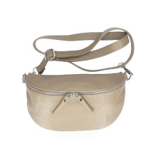 Woman Leather Waist Bag 678 Made in Italy taupe
